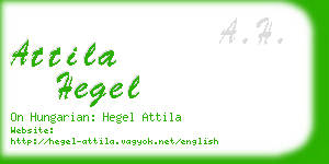 attila hegel business card